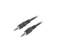 CABLE ESTEREO LANBERG JACK 3.5MM MACHO/JACK 3.5MM MACHO 1.2M NEGRO
