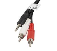 Cable estereo MiniJack 3.5mm + 2 RCA (2M)