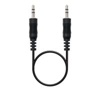 Cable Estéreo Nanocable 10.24.0100/ Jack 3.5 Macho - Jack 3.5 Macho/ 30cm/ Negro