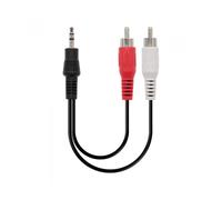 Cable estéreo nanocable 10.24.0303/ jack 3.5 macho - 2x rca macho/ 3m/ negro