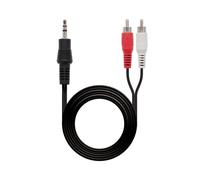 Cable estereo nanocable 10.24.0310 - conectores jack 3.5mm macho-2*rca macho - 10 metros - negro
