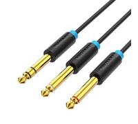 Cable estéreo Vention BATBH Jack 6.35mm macho a 2x Jack 6.35mm macho 2m negro