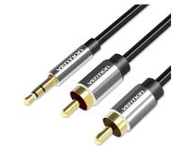 Cable estéreo Vention BCFBG 3.5mm macho a 2x RCA macho 1.5m aluminio negro AWG29