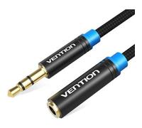 VENTION Cable Estéreo VAB-B06-B150-M/Jack 3.5 Macho - Jack 3.5 Hembra/ 1.5m/ Negro