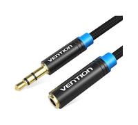 Cable Estéreo Vention VAB-B06-B200-M/ Jack 3.5 Macho - Jack 3.5 Hembra/ 2m/ Negro