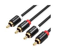 Vention Cable estéreo VAB-R06-B300 – 2x RCA macho a 2x RCA macho, 3 m, Negro