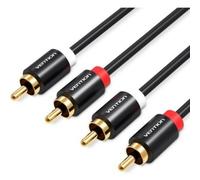 Vention Cable estéreo VAB-R06-B300 – 2x RCA macho a 2x RCA macho, 3 m, Negro