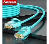 Cable Ethernet AMPCOM, Cable Lan RJ45 ultrafino CAT6A Cable de red UTP RJ 45 Cable de conexión para ordenadores de escritorio Módem Router Cat6A UTP Sky Blue