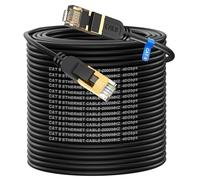 Cable Ethernet Cat 8 de 75 m, de alta velocidad, resistente, 26 AWG, cable de red LAN Cat8 40 Gb/s, 2000 MHz con conector RJ45 chapado en oro, cable de Internet exterior e interior compatible con
