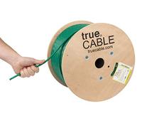 Cable Ethernet de Cobre Puro sólido Cat6A (CMR), 1000 pies, 750 MHz, ETL listado, 23 AWG 4 Pares, par Trenzado sin blindaje (UTP), trueCABLE 1000ft Verde
