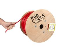 Cable Ethernet de Cobre Puro sólido Cat6A (CMR), 1000 pies, 750 MHz, ETL listado, 23 AWG 4 Pares, par Trenzado sin blindaje (UTP), trueCABLE 1000ft Rosso