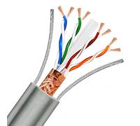 Cable Ethernet De Viaje For Ascensor Cable De Cadena De Arrastre Plano Cat6, Cable De Red De Cobre Sin Oxígeno Con Doble Blindaje, Antiflexión Flexible for Vigilancia De Ascensores(950FT)