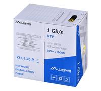 Lanberg Cable de red UTP RJ45 1 Gb/s sólido CCA AWG23 305 m Amarillo