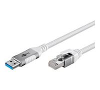 Goobay Cable USB a Ethernet 74160 – 3 m – USB A 3.0 a RJ45 CAT 6 – 1 Gbit