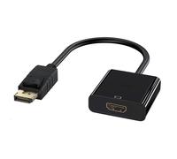Cable Ewent DisplayPort a HDMI 0.15m - Macho a Hembra - Negro