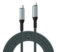 CABLE EWENT USB 4 GEN3 TIPO-C/M A TIPO-C/M FABRIC 2M BLANCO/NEGRO