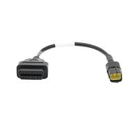 Cable Extensión OBD2 - 30cm Alargador Macho Hembra OBD II | Cordón 16 Pines Herramienta Diagnóstico Vehículos | Adaptador Escáner Automotriz Para Coche Camión SUV Moto | Motor Agrícola Prueba Emisione