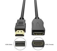 Cable extensor de extensión macho a hembra SUSUchens DOONJIEY chapado en oro, compatible con 0,3 m