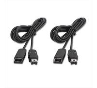 Cable extensor de juego de 2 piezas de 1,8 m para el minicontrolador SNES Classic 2017, color negro