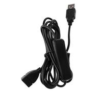Cable extensor USB 2.0 macho a hembra, accesorios con interruptor de encendido y apagado para PC, fuente de alimentación digital, barrera, enchufe, terminal, bloque de montaje modular