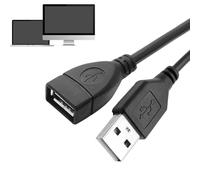 Cable extensor USB 2.0 macho a hembra, extensión de cable USB, transferencia de datos rápida compatible con teclado USB, unidad flash, disco duro