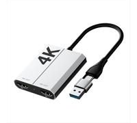 Cable extensor USB 3.0 tipo C a doble compatible con pantallas duales, pantallas diferentes, misma pantalla, video HD 4K/60 Hz