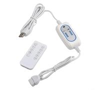 Cable Extensor USB con Temporizador y Mando a Distancia 2m para Ventilador de para techo USB y LED Control Remoto Inalámbrico 5 Niveles Apagado 2/4/6/8/12H Cable para alargador USB
