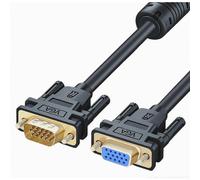 Cable extensor VGA de cobre de alta calidad, cable de vídeo VGA macho-hembra con doble anillo magnético para monitores de 150 cm/200 cm/300 cm (25-2