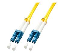 Lindy Cable de fibra óptica 10 m OS2 LC-LC Duplex conectores macho/macho Amarillo