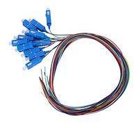Cable Flexible de Fibra SC UPC, Cabezal Cuadrado SC monomodo 12 con Carcasa Exterior de PVC para comunicación de Red de Fibra óptica