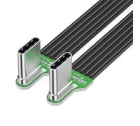 Cable flexible de silicona tipo C a tipo C con ángulos izquierdo y derecho. Opción de longitud de 8 pulgadas para cámaras y dispositivos