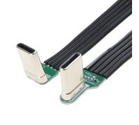 Cable flexible de silicona tipo C a tipo C con ángulos izquierdo y derecho. Opción de longitud de 8 pulgadas para cámaras y dispositivos