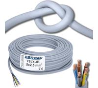 Cable flexible YSLY-JB 5 x 2,5 mm² gris para estación de carga de pared, caja de carga para coche electrónico, conexión a la estación de carga, 5 x 2,5 mm², precisión al metro, en incrementos de 1