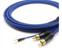 Cable fonocable de Verano de 1 m 2 x 0,35 mm² Cable de Audio blindado + 1 x 0,35 mm² Clavija de conexión a Tierra Extra Larga chapada en Oro - SC81-K3-0100