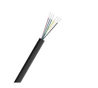 Cable Forrado Flexible 3/5/10/20 28AWG UL2464 de Audio for Altavoz electrónico 2 3 4 5 6 7 8 9 10 núcleos extensión aislada(28 AWG 6 Core-Black,3m)