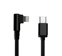 CABLE GEMBIRD USB CM-8PIN DE 8 PINES TRENZADO DE ALGODON EN ANGULO, 0,2 M,NEGRO