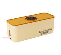 Cable genérico Tidy Box, Wire Storage Case, no deslizante, estructura ventilada, cargador Cord Organizer for Home, Workstation, Bedroom, 11,61 x 4,48 x 4,40 pulgadas 320 g, Creamy, Se référer au