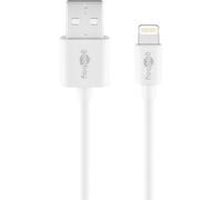 Goobay 54600 Cable de Conector Lightning 1 m Blanco - Cables de Conectores Lightning (1 m, Lightning, USB A, Blanco, CE, WEEE, Bolsa de plástico)