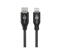 Cable Goobay Lightning - USB-C, 1,0 m, negro