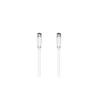 Cable coaxial Hama 00205065 5 m doble apantallado F macho blanco