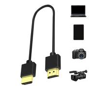 Cable HD - Cable HDM I, Cable HD 4K | Cables para juegos HD ultra delgados con diseño ultra delgado e hilo de cobre libre de oxígeno, cables adaptadores montados en coche con resolución 4x2k para