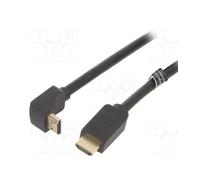 Cable HDMI 2.0 4K Acodado Vention AAQBH/ HDMI Macho - HDMI Macho/ 2m/ Negro