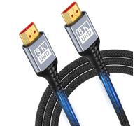Cable HDMI 2.1 10K 8K,5M 48Gbps Cable HDMI de ultra alta velocidad 10K 8K@60Hz 4K@120Hz 7680P,HDMI 2.1 admite HDR10 eARC 3D HDCP 2.2y2.3,compatible con PS5/4 X-Box HDTV Reproductor de Blu-ray/monitor