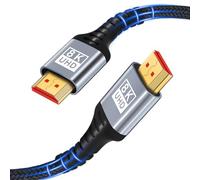 Cable HDMI 2.1 1M 8K,48Gbps cable HDMI de ultra alta velocidad 8K@60Hz 4K@120Hz 7680P,HDMI 2.1 admite HDR10 eARC 3D HDCP 2.2 y 2.3,compatible con PS5/4 X-Box HDTV Reproductor de Blu-ray/monitor