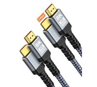 Cable HDMI 2.1 8K 2m 2PACK, Snowkids 48gbps 8K@60Hz&4K@120Hz/144Hz RTX 3090 Alta Velocidad For PS-5