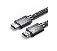 Cable HDMI 2.1 8K 4K 3D 48 Gbps HDR VRR QMS ALLM eARC QFT de 2 m, color gris