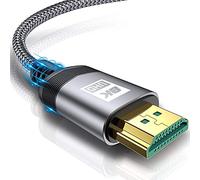 Cable HDMI 2.1 8K,Cable HDMI 8K@60Hz Alta Velocidad 48Gbps UHD 4K@120Hz 7680P Dolby Vision, DTS: X, HDCP 2.2/2.3, HDR 10, eARC, Dynamic HDR, Compatible PS5/4 Proyector PC Monitor Netflix (10m, gris)