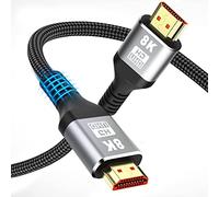 Cable HDMI 2.1 de 1,8 m (6 pies) 8K Ultra HD 48Gbps de alta velocidad 8K60 4K120 eARC HDR10 4:4:4 HDCP 2.2 y 2.3 Dolby compatible con Fire TV/Roku TV/PS5/Xbox Series X/Samsung/Sony/LG