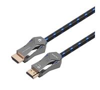 Cable HDMI 2.1 de 48G Alta Velocidad HDMI Cable 4K120Hz 8K60Hz, Retorno de Audio Mejorado eARC, Dynamic HDR Compatible con TV, Xbox, PS4, PS5. Cable Trenzado, 2m, Conectores Dorados