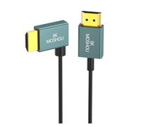 Cable HDMI 2.1 De Ángulo Inferior De 90 Grados, 8K @ 60Hz 4K @ 120Hz, Cable Delgado Y Flexible De Alta Velocidad, 48Gbps, EARC HDR, Diseñado for HDTV(90D Left Angle-0.25m (0.82 ft))